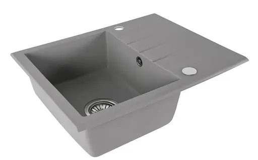 Кухонна мийка гранітна Rea North grey ZLE-00128, Сірий - фото 1