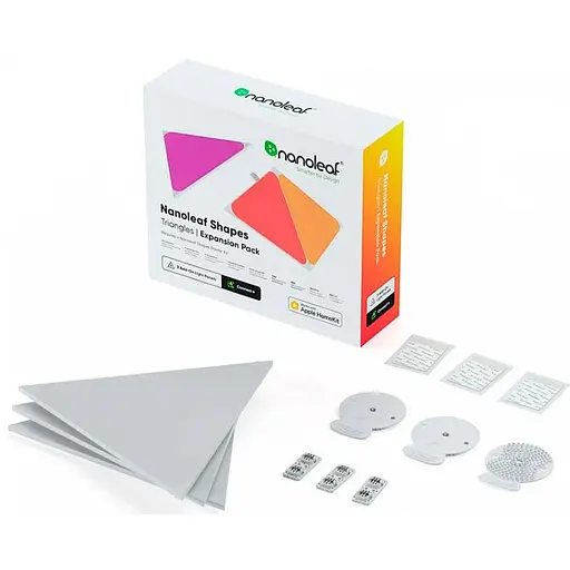 Додаткові панелі Nanoleaf Shapes Triangles Starter Kit Apple Homekit 3 шт [80705] - фото 2