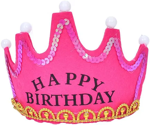 Аксессуар для волос корона Happy Birthday, свет 3 режима (в ассортименте)