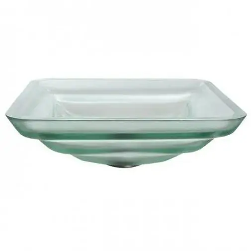 Умивальник скляний Kraus Single-Tone GVS-930FR-19MM, Прозорий - фото 1