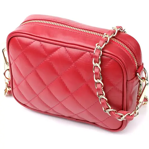 Сумка Tony Perotti в ромбы из натуральной кожи 18.5х13.5х6 см sum0027527 - фото 1