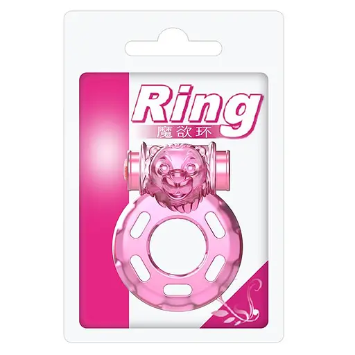 Ерекційне кільце Baile Cock Ring Bear 4.5 см рожевий - фото 7