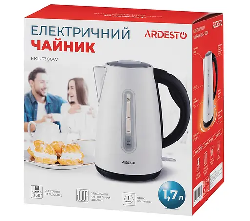 Електрочайник Ardesto EKL-F300W White 1.7 л 2150 Вт - фото 4