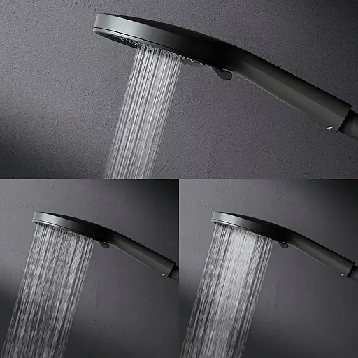 Душова система з термостатом Am.Pm X-Joy верхній душ 220 мм black F0785A522, Чорний матовий - фото 8