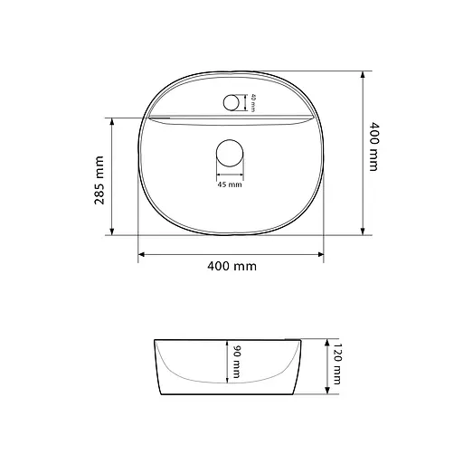 Умивальник VBI Agordo S white накладний VBI-014903, Білий - фото 2