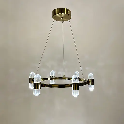 Элегантная люстра с хрустальными элементами Ø 50 см Ст. MJ 237-500 AB | Line F - фото 3