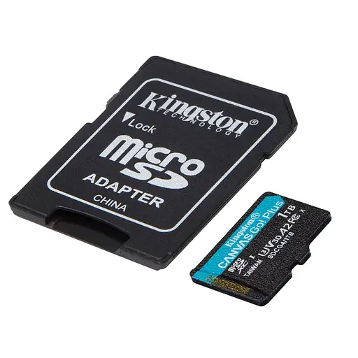 Карта пам`яті MicroSDXC 1TB UHS-I/U3 Class 10 Kingston Canvas Go! Plus R200/W160MB/s + SD-адаптер (SDCG4/1TB) - фото 2