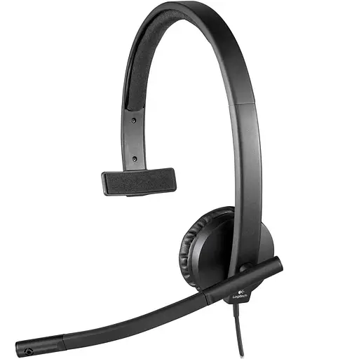 Гарнітура Logitech H570e Corded Mono USB Headset (Teams version) Black USB-C (981-001427) - фото 1