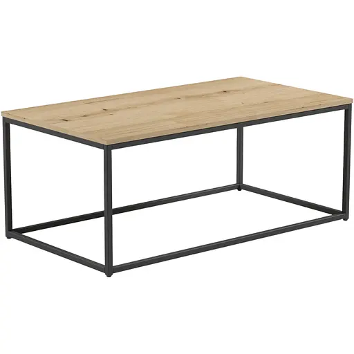 Стіл журнальний лофт Orange-Line ОП-192 600х1100х450 мм Чорний/Дуб Евок прибережний