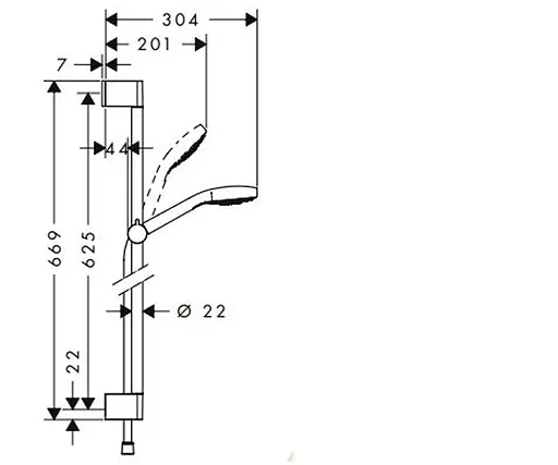 Душовий гарнітур Hansgrohe Croma Select S 26564400, Білий - фото 2