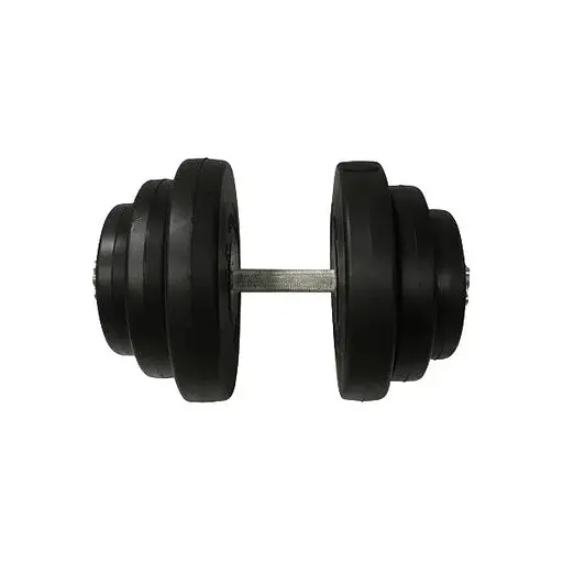 Гантель складальна композитна в пластиковій оболонці Rock Pro-R 19,5 кг NE-PL-R-019