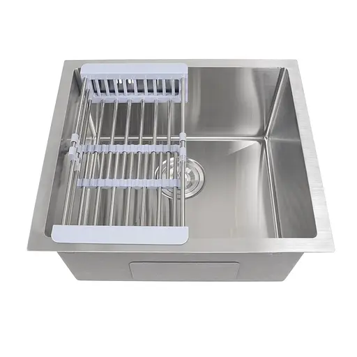 Кухонна мийка з нержавіючої сталі 50 см під стільницю 1.5 мм Nett NS-5045, Нержавіюча сталь - фото 9