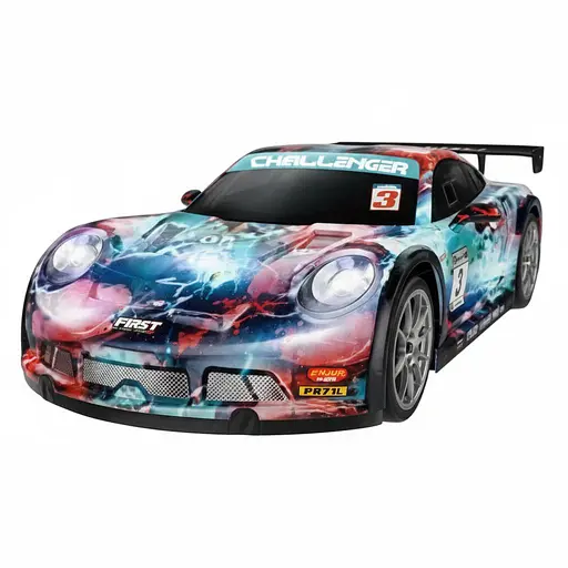 Машина на радиоуправлении LH-C 079-03, с подсветкой, аккумулятор 3.7V, противоударный корпус, пульт 2.4GHz, Красная