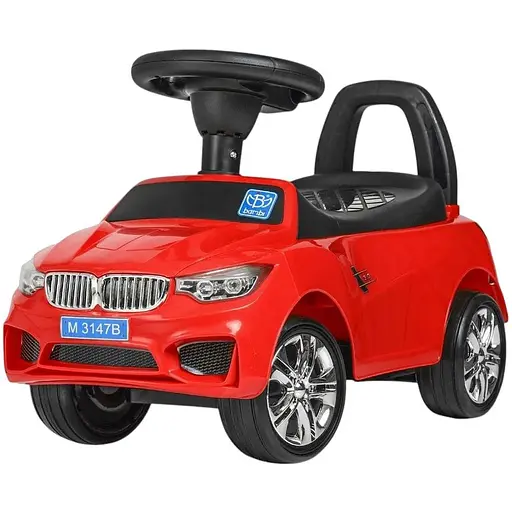 Дитяча каталка-толокар Bambi Racer з музикою та світлом червона (M 3147B-3)