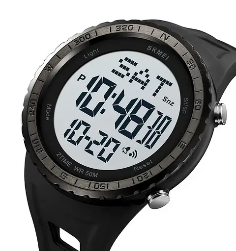 Часы мужские наручные спортивные Skmei 2192 (Черный с белым) - фото 2