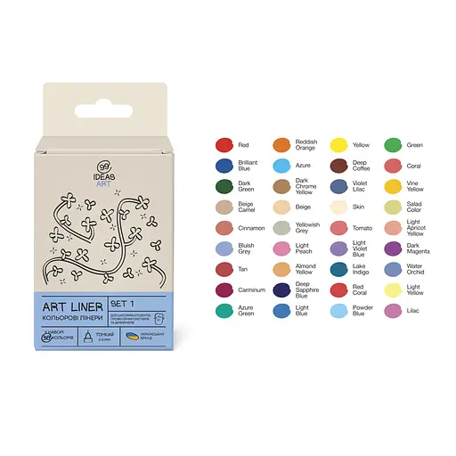 Набір кольорових лінерів, 36 кольорів, IDEA10-AL36SET1, 99IDEAS