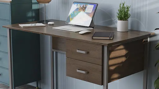 Компьютерный стол Ferrum-decor Таккота 75x120x70 серый ДСП Дуб Сонома Труфель 16мм (FRD-102340) - фото 6