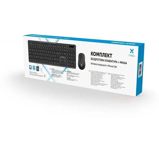 Комплект клавіатура та миша Vinga KBSW-100 Black - фото 8