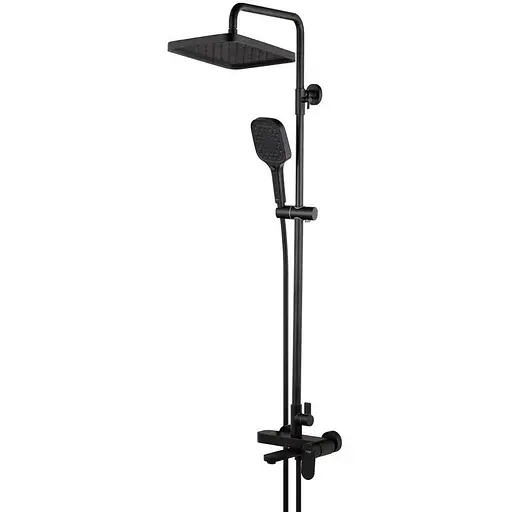 Душова система Koer KB-56030-05 3 функції KR5428, Чорний матовий - фото 1