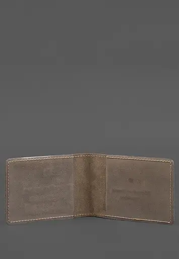 Кожаная обложка для удостоверения участника боевых действий (УБД) 2.2 светло-бежевый Crazy Horse - фото 3