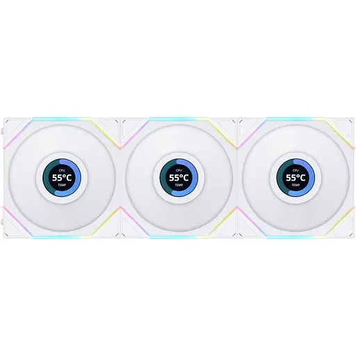 Вентилятор Lian Li (3-pack) TLLCD 120-3, White Cooler (G99.12TLLCD3W.00) - фото 2
