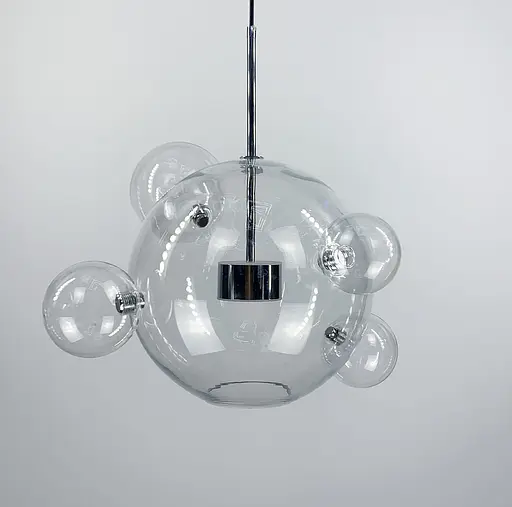 Подвесной светильник-молекула Ø 30 см + 4 шарика в хроме | Line F | Ст. AA397-300+4 CH+CL - фото 4