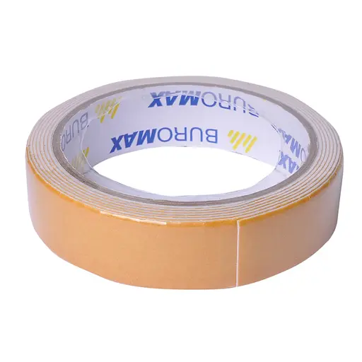 Клейка стрічка двостороння BUROMAX BM.7514 на пінній основі, 24 мм х 2 м - фото 1