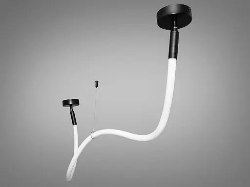 Современная светодиодная люстра Romin для кафе шланг мощностью 17W черный - фото 2