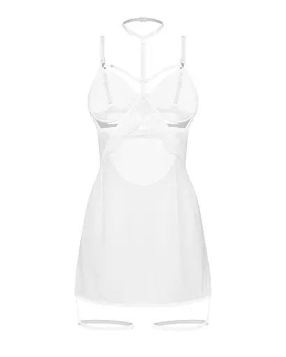 Пеньюар Obsessive Arrowel 2XL/3XL білий - фото 3