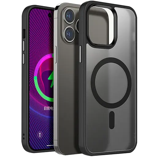 Чохол TPU+PC Metal Buttons with MagSafe для Apple iPhone 14 Pro Max 6.7 Чорний - фото 2