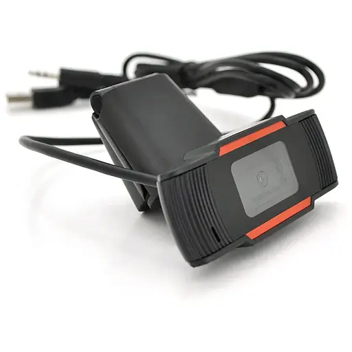 Вебкамера с гарнитурой Merlion F37, 720p, пласт. корпус, Black, OEM