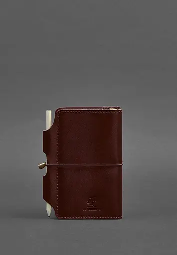 Шкіряний блокнот (Софт-бук) 3.0 бордовий - фото 5