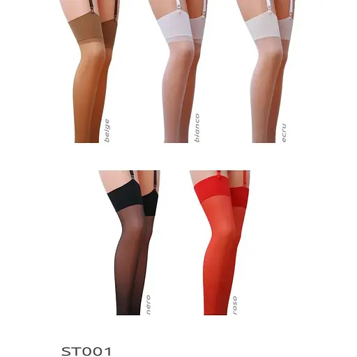 Классические чулки под пояс Passion с широкой резинкой ST001 3/4 nero - фото 4