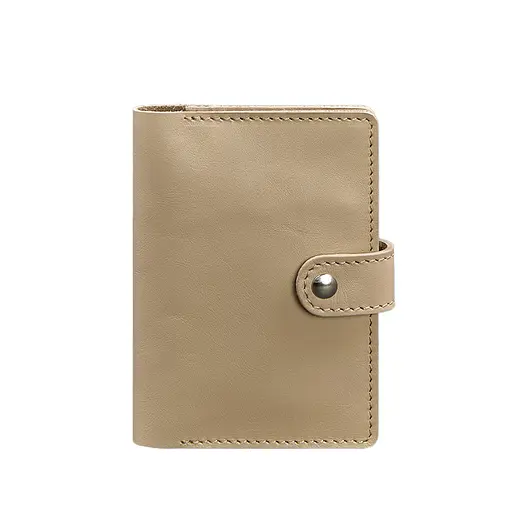 Кожаная обложка для паспорта 3.0 светло-бежевая - фото 7