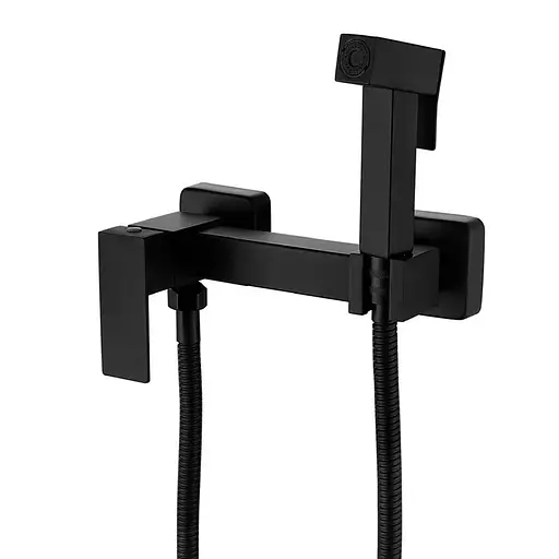 Смеситель для гигиенического душа наружного монтажа Zerix KUB-222 Black ZX4857, Черный матовый - фото 1