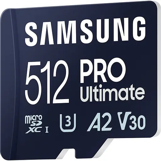 Карта памяти Samsung microSDXC 512GB Class 10 UHS-I U3 V30 A2 PRO Ultimate + SD Adapter (MB-MY512SA) (112858) - фото 4