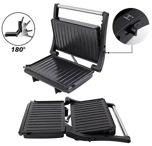 Прижимной гриль RAF R.240 1000 Вт с антипригарным покрытием - фото 4