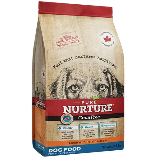Сухий корм Pure Nurture для собак на всіх стадіях життя, рецепт з ягням та картоплею 3 кг - фото 1