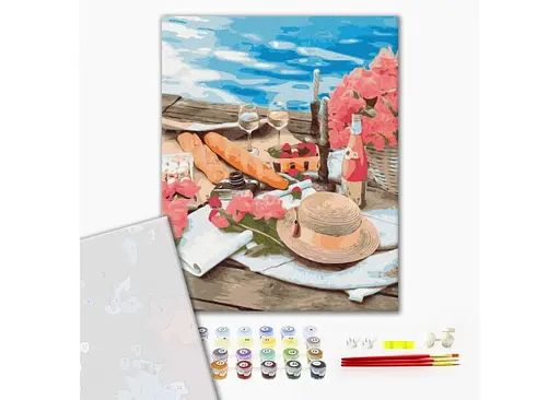 Розмальовка за номерами Brushme Premium Пікнік поруч із морем (40х50) (PGX37555) - фото 2