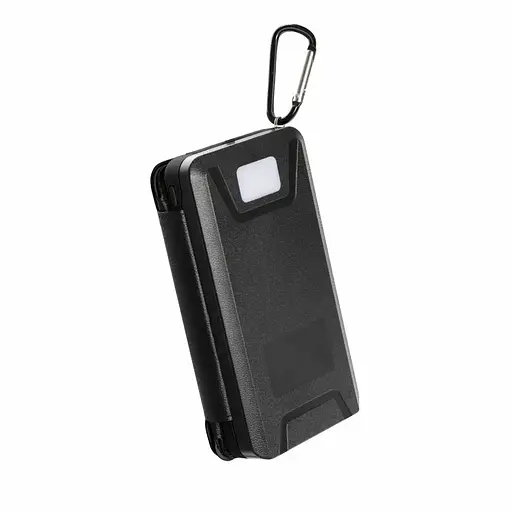 Универсальная зарядная батарея PowerBank iBattery YD-820S 26800mAh с солнечными панелями и фонариком (Черный) - фото 2