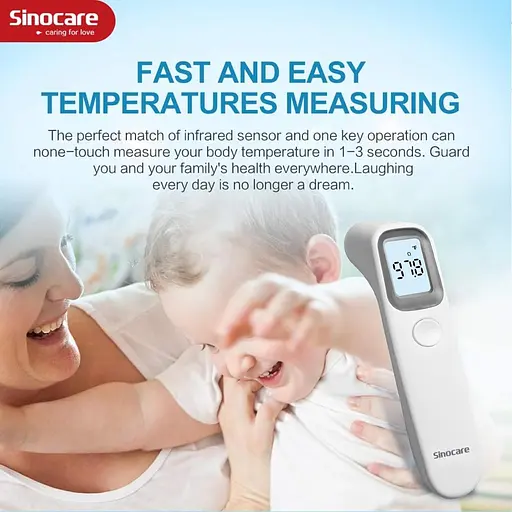 Термометр для чола Sinocare No-Touch для дорослих та дітей, цифровий - фото 4