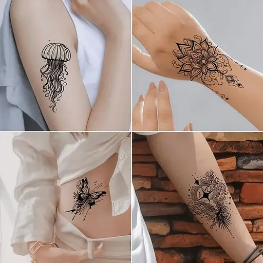 Набор детских временных тату Черные мини №4 black-tattoo-mini-set-4-H - фото 8