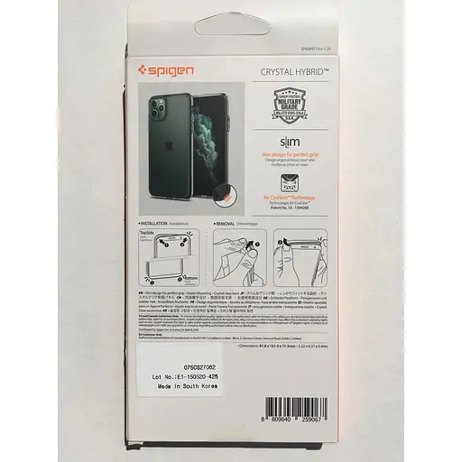 Оригинальный противоударный чехол Spigen Ultra Hybrid для iPhone 11 Pro Max (6.5") прозрачный 075CS27135 - фото 2