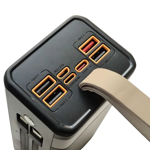 Портативное зарядное устройство Power Bank Borofone DBT35A 40000 mAh с быстрой зарядкой и фонарем кабель Type-C 22.5 Вт Черный - фото 3