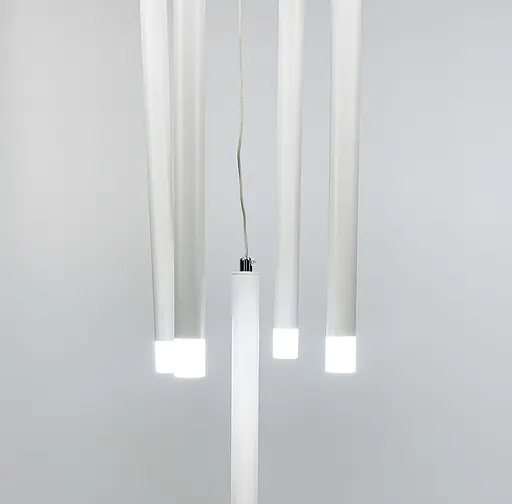 Каскадний світильник з білими підвісами Line.F Кількість ламп 12 - фото 5
