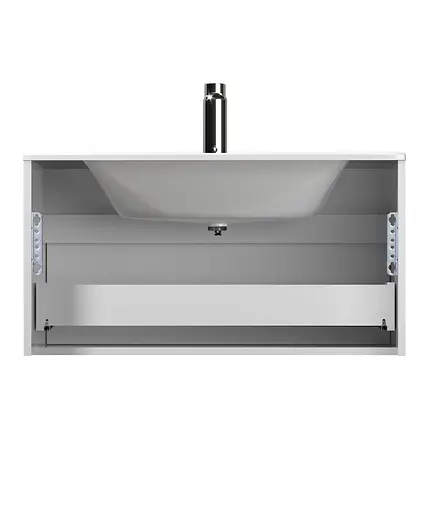 Тумба Мойдодир Prime 80-А з умивальником Amalfi 80 підвісна Білий - фото 4