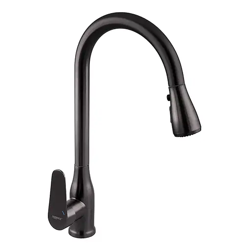 Змішувач для кухні з висувним виливом Zerix PUL-014 graphite ZX5036 Графіт - фото 1