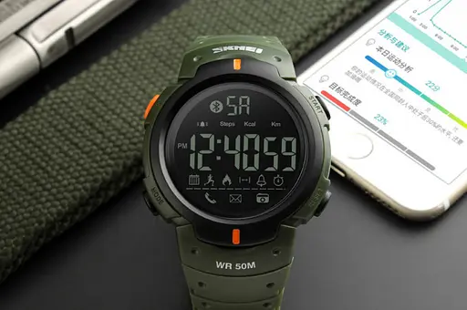 Спортивний смарт годинник Skmei 1301 Шагомер Bluetooth удароміцні Чорні - фото 8