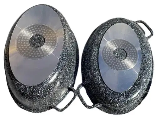 Гусятниця Edenberg EB-4604 з литого алюмінію з мармуровим покриттям з кришкою - фото 2