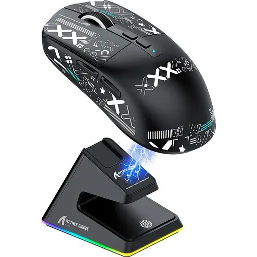 Миша Attack Shark X6 Wireless Black [137546] - фото 4
